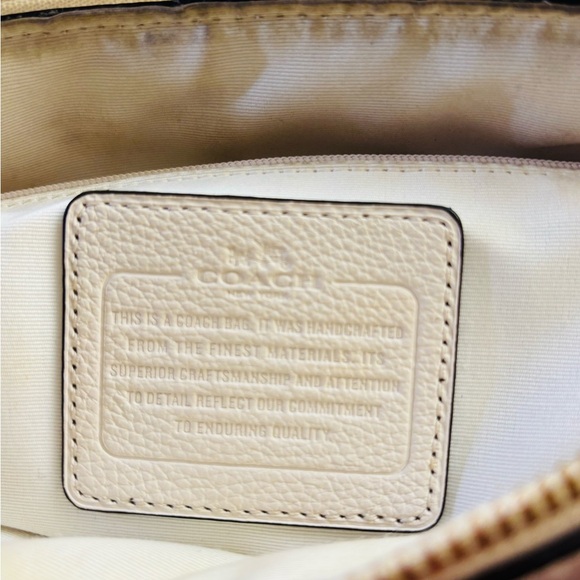 Coach White Leather Satchel with Detachable Strap - Picture 15 of 15